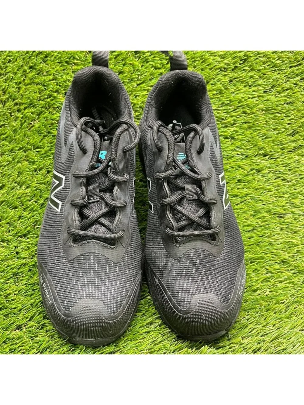 New Balance Logic Womens Size 6 Black Blue Composite Toe Safety Work Shoes